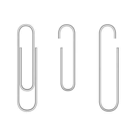 Realistic paper clip. Vector eps10のイラスト素材