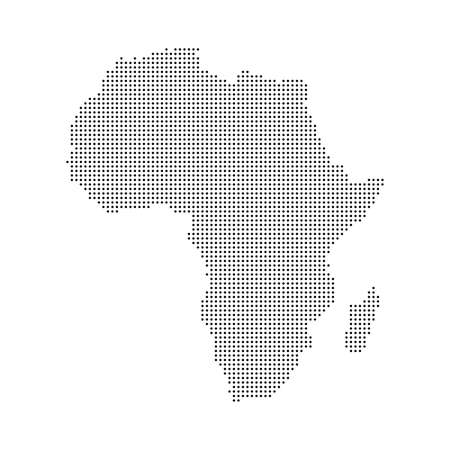 Dotted map of Africa. Vector eps 10.のイラスト素材