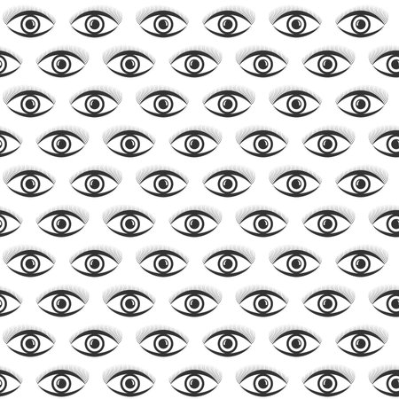 seamless eyes design concept pattern, vector illustration.のイラスト素材