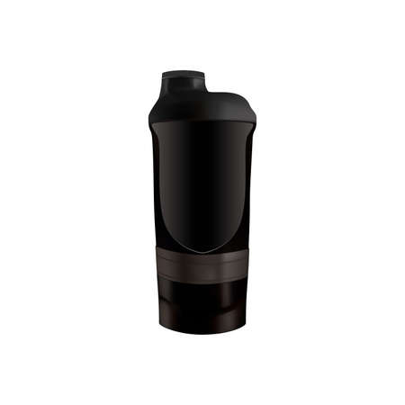 Plastic black shaker. Vector illustration.のイラスト素材