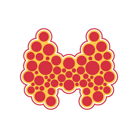 Flat modern design icon thyroid. Vector eps10のイラスト素材