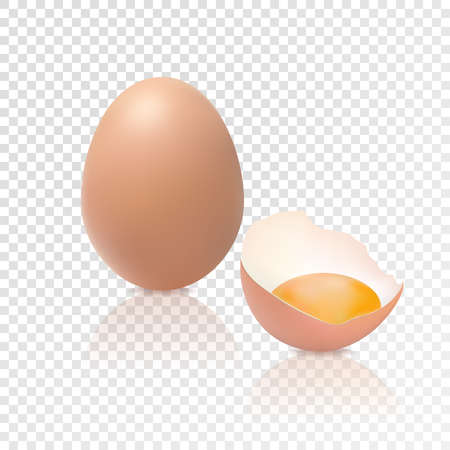 Realistic eggs isolated on transparent background, Happy easter. 3D vector eps10のイラスト素材