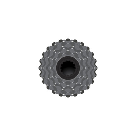 Vector set of bike chainrings rear sprocket.のイラスト素材