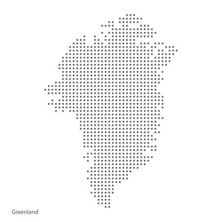 Greenland dotted map. Vector eps10.のイラスト素材