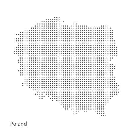 Dotted map of Poland. Vector eps10.のイラスト素材