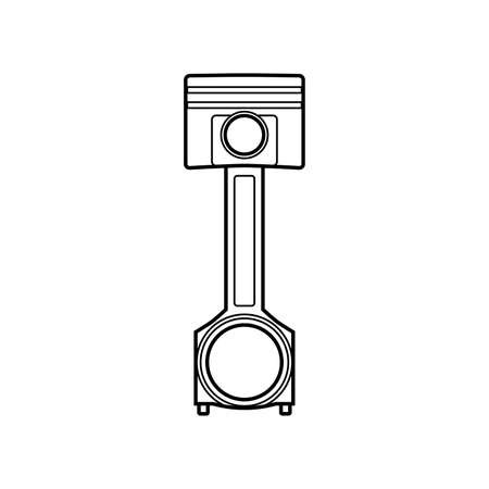 Auto piston black icon. Premium quality graphic design icon. Simple icon for websites, web design, mobile app, store, infographicsのイラスト素材