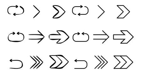 Arrow Icon vector Set eps10.のイラスト素材