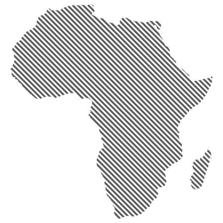 Abstract map of Line dotted Africa. Diagonal lines. Vector eps10のイラスト素材