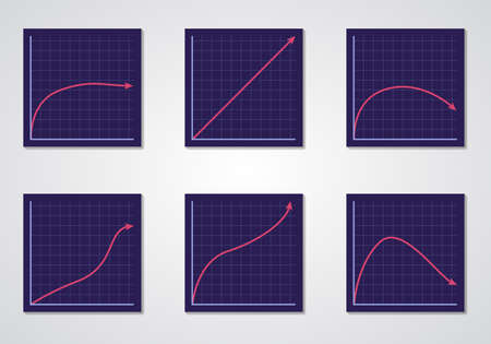 Business graph and chart set.のイラスト素材