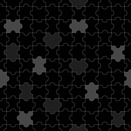 Black, gray and white puzzle, kids, cute, germetric puzzles Vector illustrationのイラスト素材