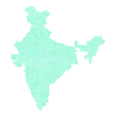 National corporate color India, India dot map vector. India watercolor.のイラスト素材