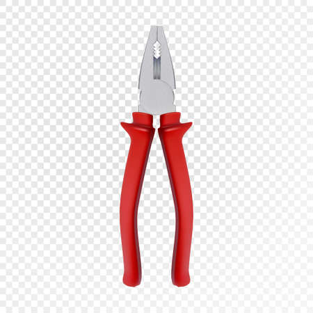 Realistic pliers isolated on transparent background. Vector illustration.のイラスト素材