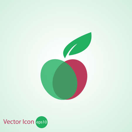 original apple icon. eco icon. bio signのイラスト素材