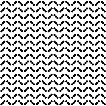 Seamless dots zigzag pattern. Abstract black and white background. Vector minimal regular texture.