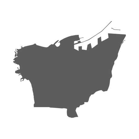 Beirut Lebanon vector map. High precision accurately mapのイラスト素材