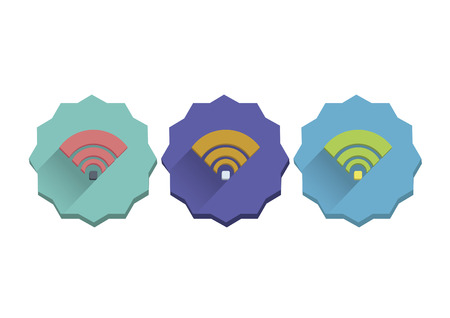 Illustration set of wifi signalのイラスト素材