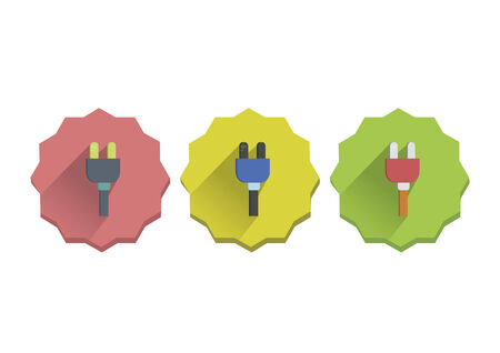 Illustration set of a plugのイラスト素材