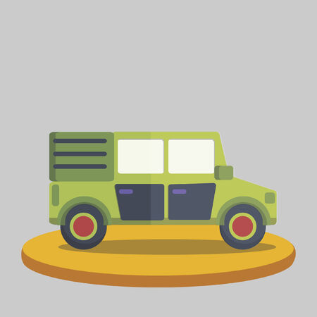 Illustration of a military vanのイラスト素材