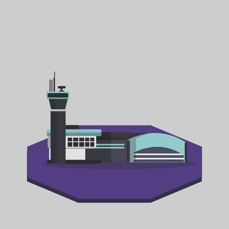 Illustration of an airportのイラスト素材