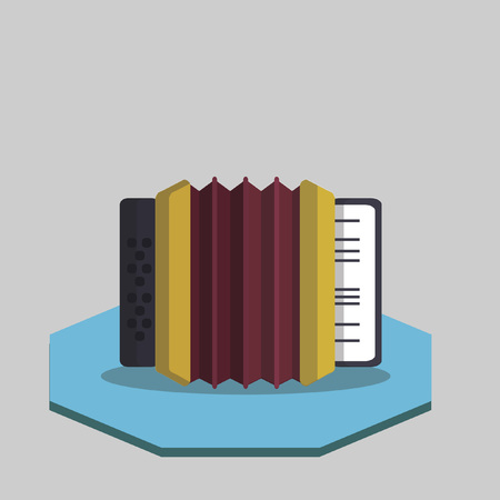 Illustration of an accordionのイラスト素材
