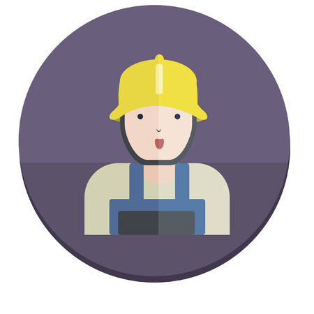 Illustration of a construction workerのイラスト素材