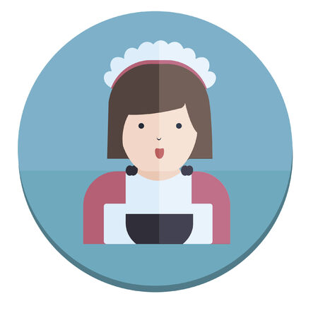 Illustration of a maidのイラスト素材