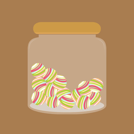 Illustration of sweets in a jarのイラスト素材