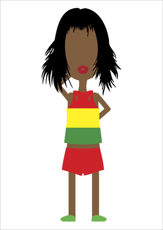 Vector of a woman in sports attireのイラスト素材