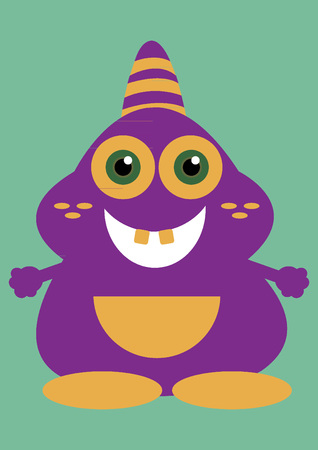 Smiling monsterのイラスト素材