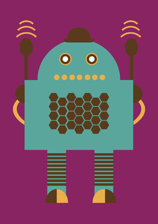 Green robotのイラスト素材