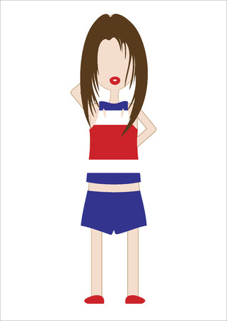 Vector of a woman in sports attireのイラスト素材