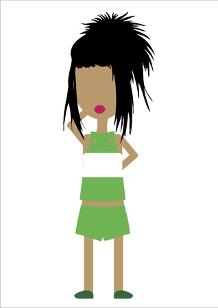 Vector of a woman in sports attireのイラスト素材