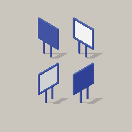 Blue billboardsのイラスト素材