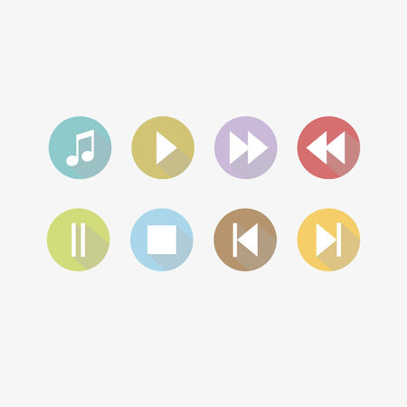 Music control buttonsのイラスト素材