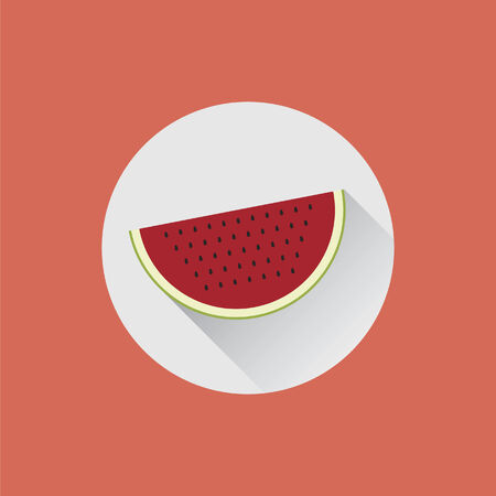 Sliced watermelon on a plateのイラスト素材