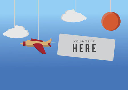 Vector of a plane in the skyのイラスト素材