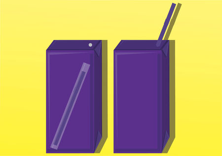 Vector of a juice boxesのイラスト素材