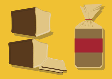 Vector of sliced breadのイラスト素材
