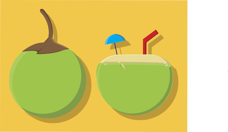 Vector of coconut drinkのイラスト素材