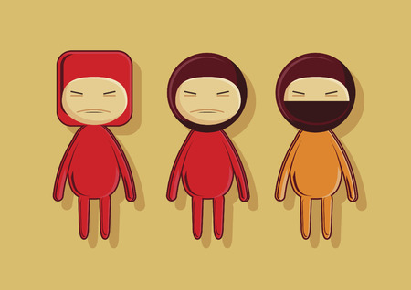 Vector of Asian dollsのイラスト素材