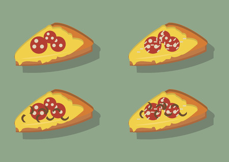 Vector of pizza slicesのイラスト素材