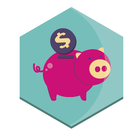 Illustration of a piggy bankのイラスト素材