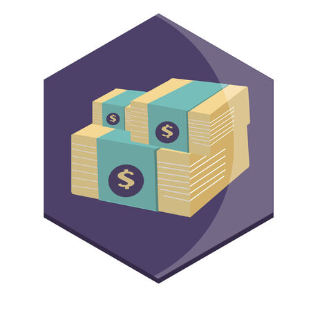 Illustration of stacks of cashのイラスト素材