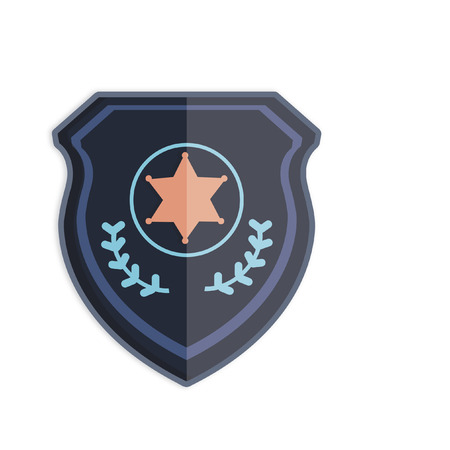Illustration of a police badgeのイラスト素材