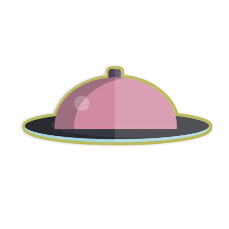 Illustration of a tray and coverのイラスト素材