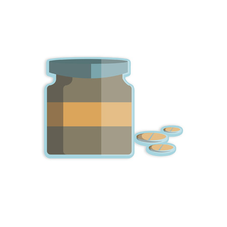 Illustration of pill bottleのイラスト素材