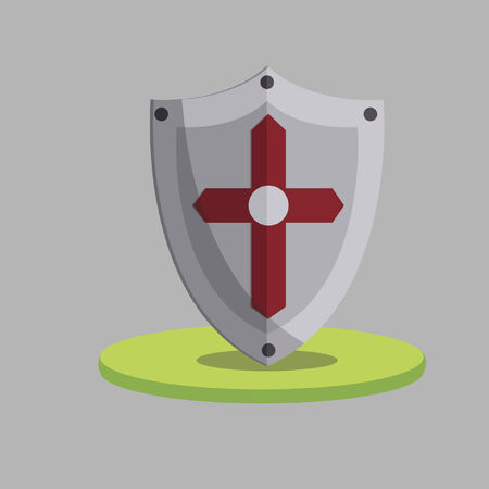 Illustration of metal shieldのイラスト素材