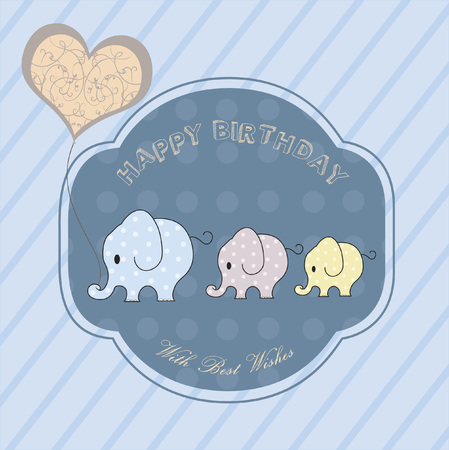 Vector with text saying birthday cardのイラスト素材