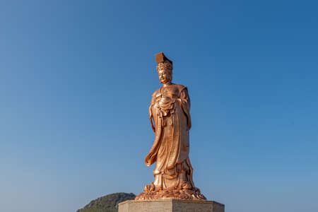 Statues of ancient Chinese goddessesの写真素材