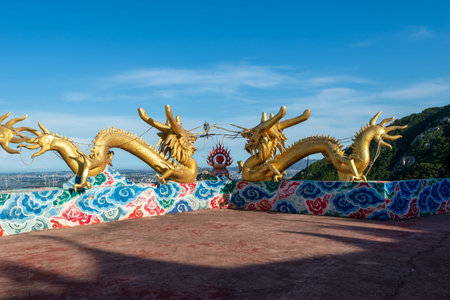 The whole and part of Chinese traditional religious architectureの写真素材